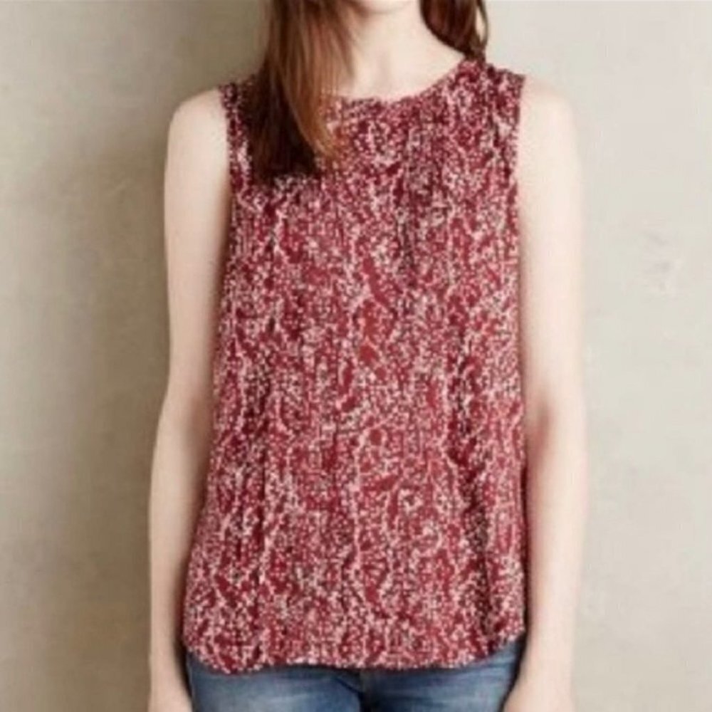Anthro Dolan Jules Floral Tank Top Mix Media SZ S